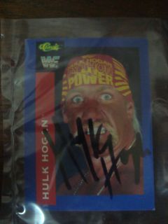 Hulk Hogan Signed Trading Card 1991 with COA