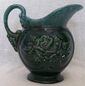 Hull Pottery Imperial Pitcher Vase A50 Rose Emblem