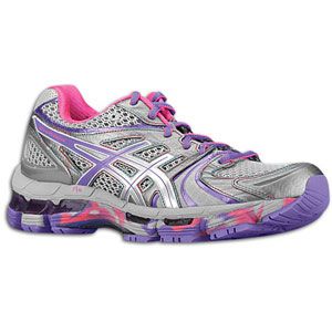 ASICS® Gel   Kayano 18   Womens   Running   Shoes   Titanium/Purple