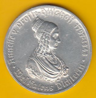 ANUNVER WW1 Notgeld Coin 100 Mark 1923 Westfalen Droste Hulshoff