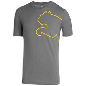 PUMA New Cat S/S T Shirt   Mens   Casual   Clothing   Castle /Lemon
