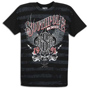 Southpole Live to Ride Scrn & Glttr T Shirt   Mens   Casual