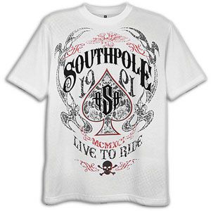 Southpole Live To Ride Scrn & Flck Print T Shirt   Mens   Casual