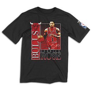 adidas NBA Retro Jumper T Shirt   Mens   Derrick Rose   Bulls   Black