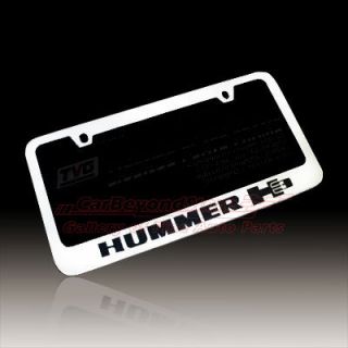 Hummer H3 Chrome Metal License Plate Frame Lifetime Warranty Free Gift
