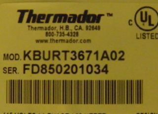 Thermador KBURT3671A 36 Built in Bottom Freezer Refrigerator