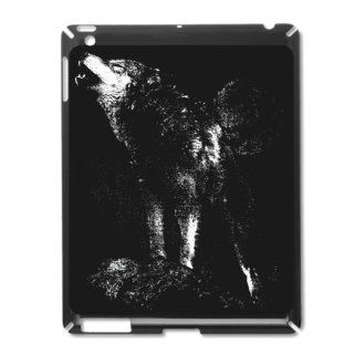 iPad 2 Case Black of Wolf Howling at Moon 