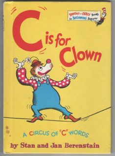  CLOWN Berenstain Dr Seuss Beginner Series Book Suess Humor Build a Lot