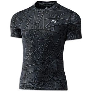 adidas Techfit Fitted S/S Fractured T Shirt   Mens   Training