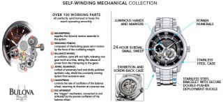 Bulova Mens 96A119 BVA Series Dual Aperture Dial Watch Watches
