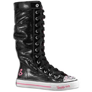 Skechers Twinkle Toes Shuffles   Girls Preschool   Black Sequins/Pink