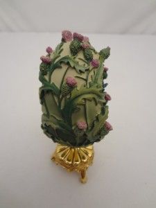  of Faberge Egg Beauty in The Garden Hummingbird Flowers A
