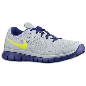 Nike Flex Run   Womens   Running   Shoes   Wolf Grey/Volt/Night Blue