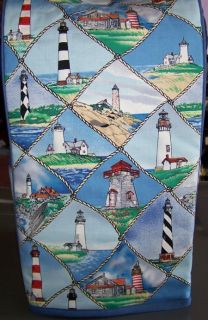 LIGHTHOUSES QUILTED DUST COVER FOR VITAMIX BLENDING MACHINES