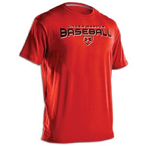 Under Armour Dugout T Shirt   Mens   Baseball   Clothing   Red/Black