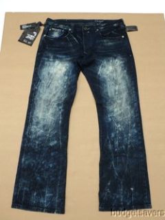  David Bitton Black Label Kanye Bleached Hung Jeans Mens 34 33