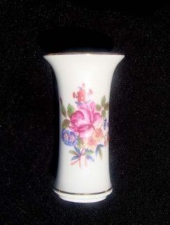 Petite Herend Hungarian Porcelain Floral Flower Blossoms Bud Vase