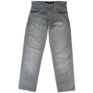  These denim jeans have a faded sandblast style. 100% cotton. Imported