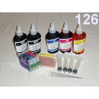 double2house, Non OEM, 4 Refillable 126 ink Cartridge for