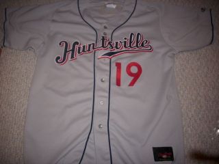 JJ HARDY GAME USED Huntsville JERSEY #19 Brewers Twins Orioles COA
