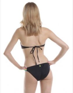 Hurley Black Kings Road Cut Out Sides One Piece Swimsuit L Large New