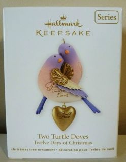 New 2012 Hallmark TWO TURTLE DOVES Christmas Ornament Twelve Days of