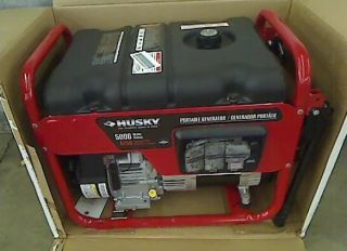 Husky 5 000 Watt Gasoline Powered Generator with Briggs and Stratton