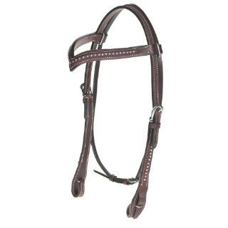 Silver V Spotted Headstall   Dark