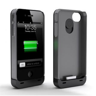 Maxboost Hybrid Battery Case for iPhone 4 4S Black Grey Boost Battery