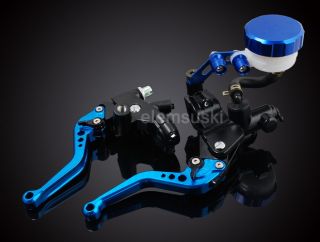 Motorcycle Universal Brake & Clutch Master Cylinder Set Kit Reservoir