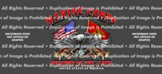 Marine Corp Eagle Rear Window Vinyl Graphic Decal