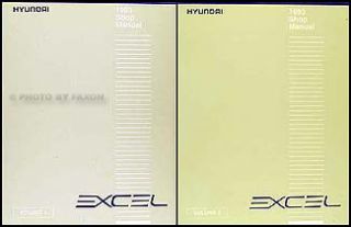 1993 Hyundai Excel Original Repair Shop Manual Set