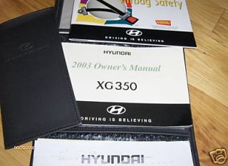 2003 Hyundai XG350 Owners Manual XG 350