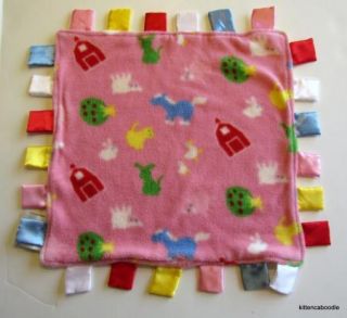 Pink Yellow Iplay Chi Chi Baby Security Blanket Satin Tags Label