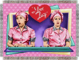 Love Lucy Chocolate Factory Colorful Tapestry / Throw Blanket / Wall