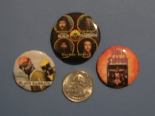  SABBATH vintage pins buttons badges Lot of 3 RARE htf OZZY Ian Gillan