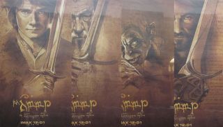  Hobbit set of 4 promo posters 13 5 x 19 5 12 01 IMAX 2012 Ian McKellen