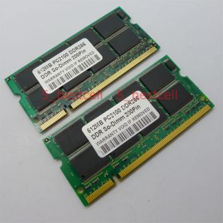 1GB 2x512MB DDR 266MHz PC 2100 CL2 5 Laptop Memory IBM ThinkPad R32