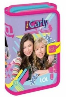 iCarly Fold Out Filled Pencil Case Girls School College Stationary New