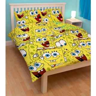 Spongebob Squarepants Heads Rotary Double Bed Duvet Quilt Cover Set