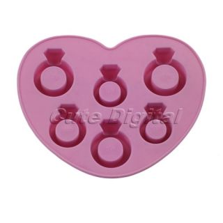 Love Ring Silicone Shaped Cube Ice Trays Ice Candy Mold Maker Party