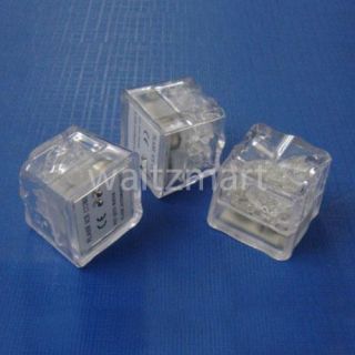 12 Pack White LED Ice Cubes Light Lite Cube Light Up Decoration New