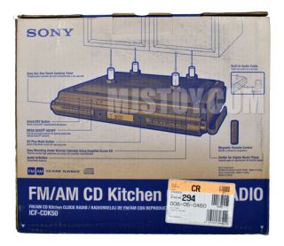 New Sony ICF CDK50 Undercabinet Clock Radio ICFCDK50