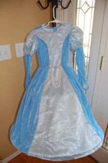 Boutique Enchanting Snow Ice Princess Costume Dress Cape Tiara Wand Sz