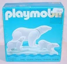  Retired   1985 Playmobil Polar Bears with iceberg New in Box   MIB