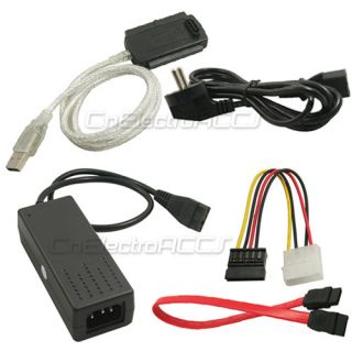 USB 2 0 A SATA IDE Cable Adaptador Power AIS
