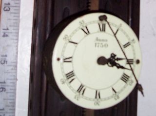 German Anno 1750 Pendulum Clock or Saw Tooth Clock Made by Colonial of