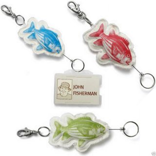 Retractable ID Badge Name Tag Fish Hook Holder Gimmick