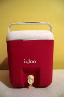 Vintage 1 Gallon Igloo Water Jug Red and White