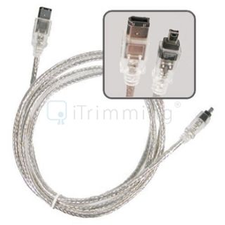 6ft 6 ft Firewire Cable IEEE 1394 6 to 4 Pins Converter for All